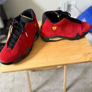 Jordan Red and Black Athletic Shoes